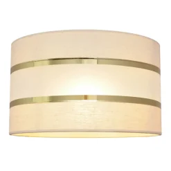 Lampenkap Helen E27 Ø25/hoogte 15 cm ecru-goud