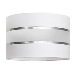 Lampenkap Helen E27 Ø25/hoogte 15cm wit/zilver