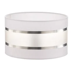 Lampenkap Helen E27 Ø25/hoogte 15cm wit/zilver