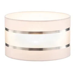 Lampenkap Helen E27 Ø25/hoogte 15cm wit/zilver