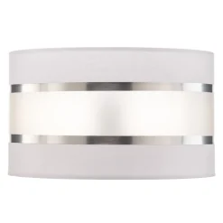 Lampenkap Helen E27 Ø25/hoogte 15cm wit/zilver