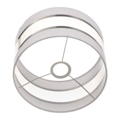 Lampenkap Helen E27 Ø25/hoogte 15cm wit/zilver