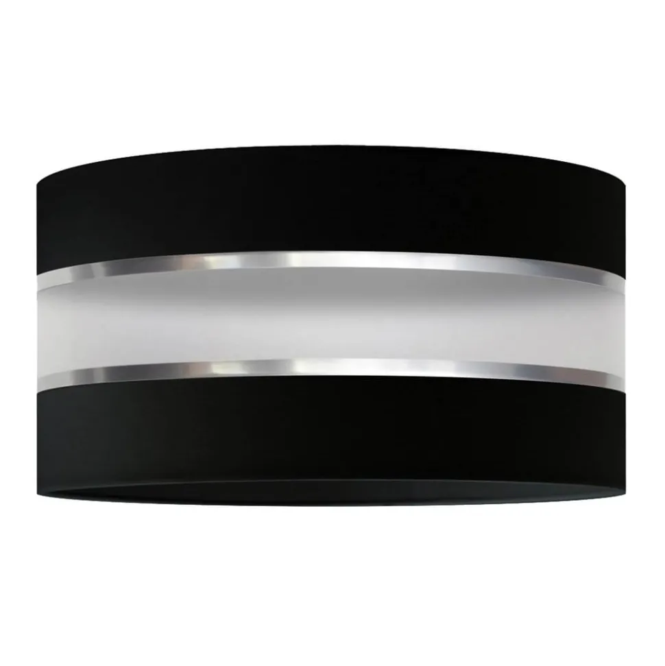 Lampenkap Helen E27 Ø40/hoogte 20 cm zwart/zilver