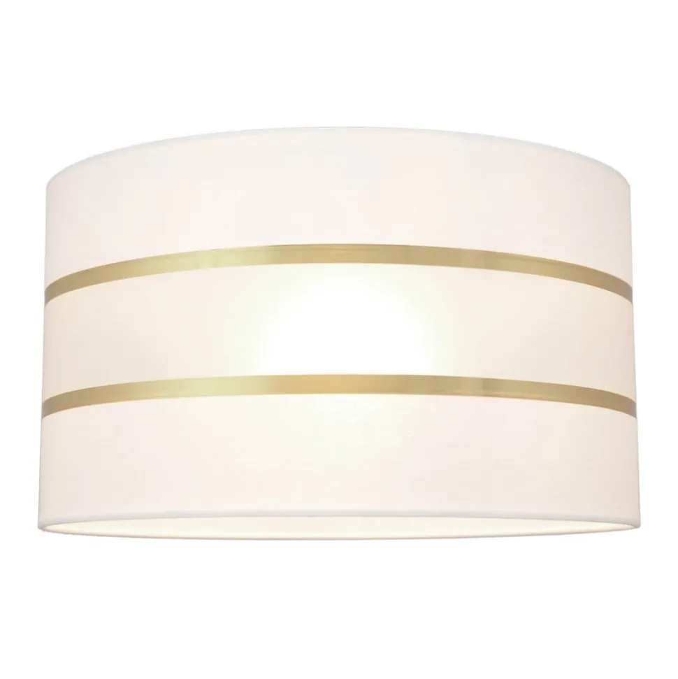 Lampenkap Helen E27 Ø35/hoogte 20 cm wit/goud