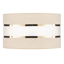 Lampenkap Helen E27 Ø35/hoogte20cm ecru/goud