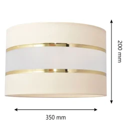 Lampenkap Helen E27 Ø35/hoogte20cm ecru/goud
