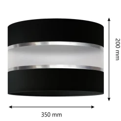 Lampenkap Helen E27 Ø35/hoogte20cm zwart/zilver