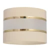 Lampenkap Helen E27 Ø20/hoogte15cm ecru/goud