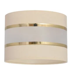 Lampenkap Helen E27 Ø20/hoogte15cm ecru/goud