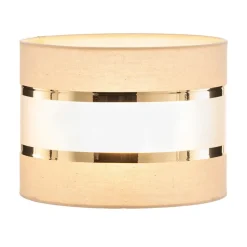 Lampenkap Helen E27 Ø20/hoogte15cm ecru/goud