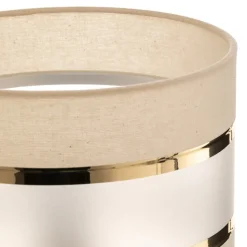 Lampenkap Helen E27 Ø20/hoogte15cm ecru/goud