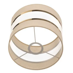Lampenkap Helen E27 Ø20/hoogte15cm ecru/goud