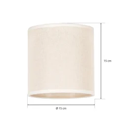 Lampenkap Roller, beige, Ø 15 cm, hoogte 15 cm