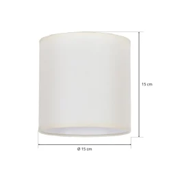 Lampenkap Roller ecru katoen Ø15cm hoogte 15cm