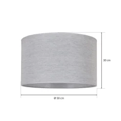 Lampenkap Roller, grijs, Ø 50 cm, hoogte 30 cm