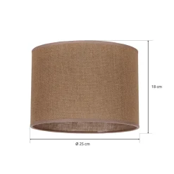 Lampenkap Roller, lichtbruin, Ø 25 cm, hoogte 18 cm