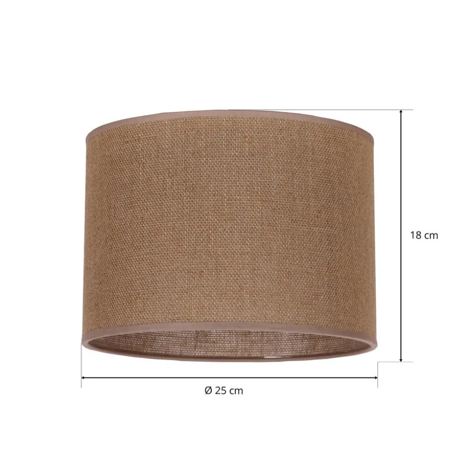 Lampenkap Roller, lichtbruin, Ø 25 cm, hoogte 18 cm