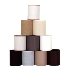 Lampenkap Roller, lichtbruin, Ø 13 cm, hoogte 15 cm