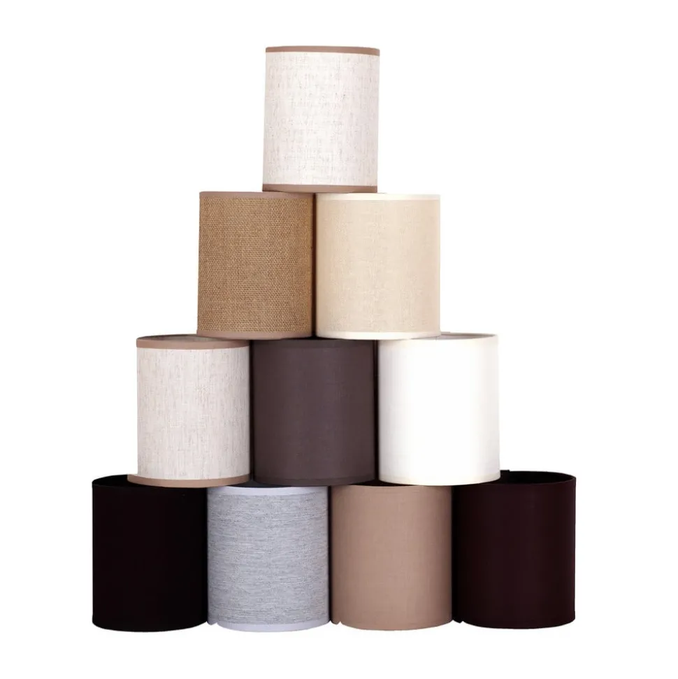 Lampenkap Roller, lichtbruin, Ø 13 cm, hoogte 15 cm