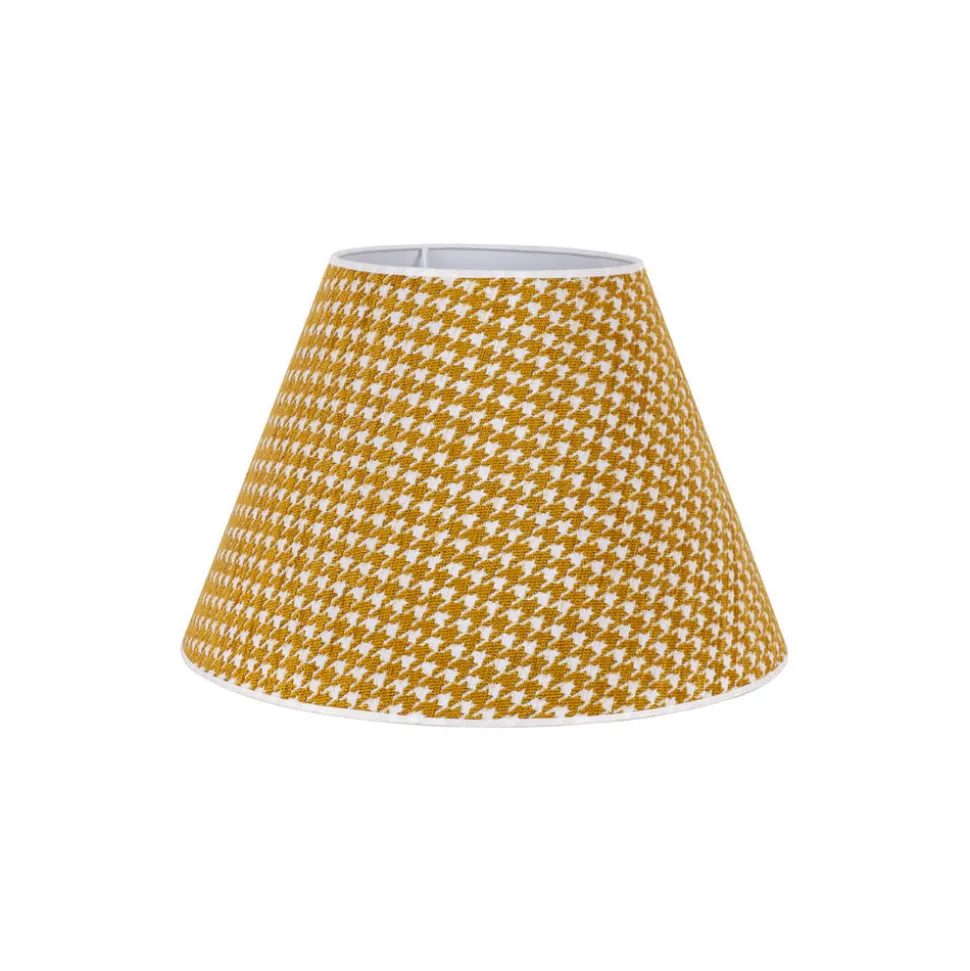 Lampenkap Sofia 26 cm, haasjespatroon geel