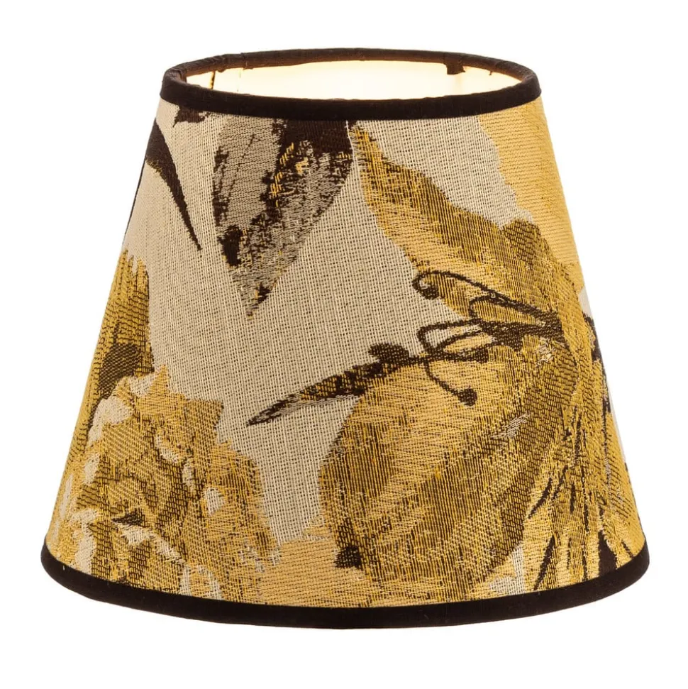 Lampenkap Sofia hoogte 15,5 cm, bloemenpatroon geel