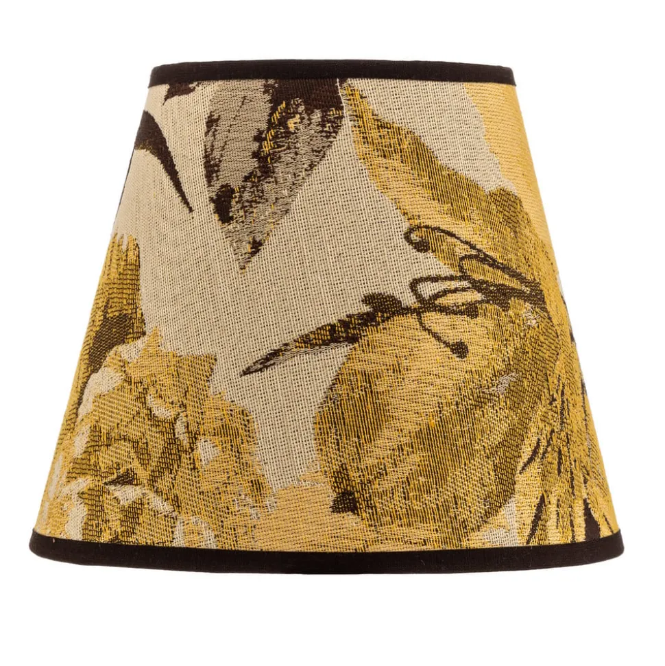 Lampenkap Sofia hoogte 15,5 cm, bloemenpatroon geel