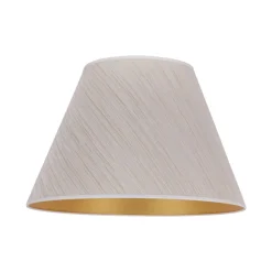 Lampenkap Sofia hoogte 31 cm, wit/goud gestreept