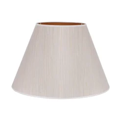 Lampenkap Sofia hoogte 31 cm, wit/goud gestreept