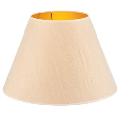 Lampenkap Sofia hoogte 31 cm, wit/goud gestreept