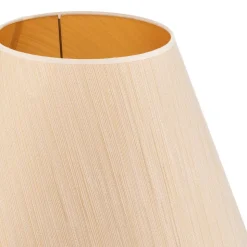 Lampenkap Sofia hoogte 31 cm, wit/goud gestreept