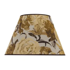 Lampenkap Sofia hoogte 31 cm, bloemenpatroon geel