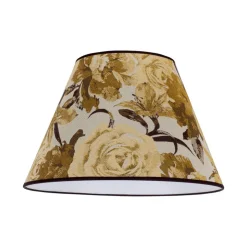 Lampenkap Sofia hoogte 31 cm, bloemenpatroon geel