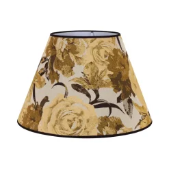 Lampenkap Sofia hoogte 31 cm, bloemenpatroon geel