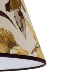 Lampenkap Sofia hoogte 31 cm, bloemenpatroon geel