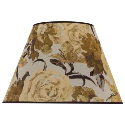 Lampenkap Sofia hoogte 26 cm, bloemenpatroon geel