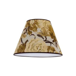 Lampenkap Sofia hoogte 26 cm, bloemenpatroon geel