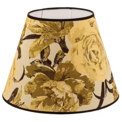 Lampenkap Sofia hoogte 26 cm, bloemenpatroon geel