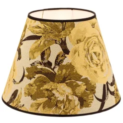 Lampenkap Sofia hoogte 26 cm, bloemenpatroon geel