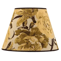 Lampenkap Sofia hoogte 26 cm, bloemenpatroon geel