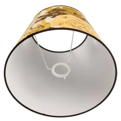 Lampenkap Sofia hoogte 26 cm, bloemenpatroon geel