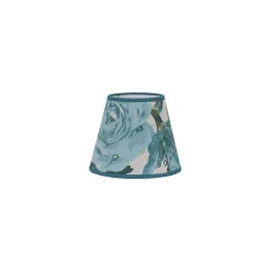 Lampenkap Sofia hoogte 15,5 cm bloemenpatroon turquoise