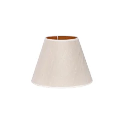 Lampenkap Sofia hoogte 21 cm, wit/goud gestreept