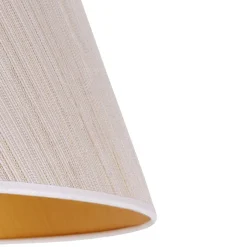 Lampenkap Sofia hoogte 21 cm, wit/goud gestreept