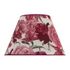 Lampenkap Sofia hoogte 31 cm, bloemenpatroon rood