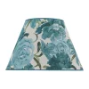 Lampenkap Sofia hoogte 31 cm, bloemenpatroon turquoise
