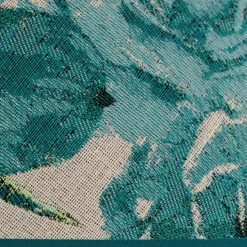 Lampenkap Sofia hoogte 31 cm, bloemenpatroon turquoise