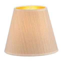 Lampenkap Sofia hoogte 15,5 cm wit/goud gestreept