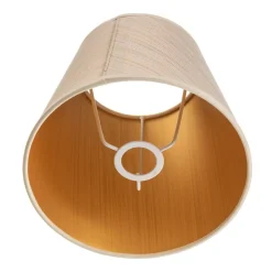 Lampenkap Sofia hoogte 15,5 cm wit/goud gestreept