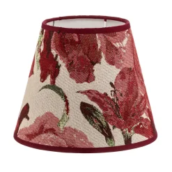 Lampenkap Sofia hoogte 15,5 cm, bloemenpatroon rood
