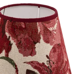 Lampenkap Sofia hoogte 15,5 cm, bloemenpatroon rood